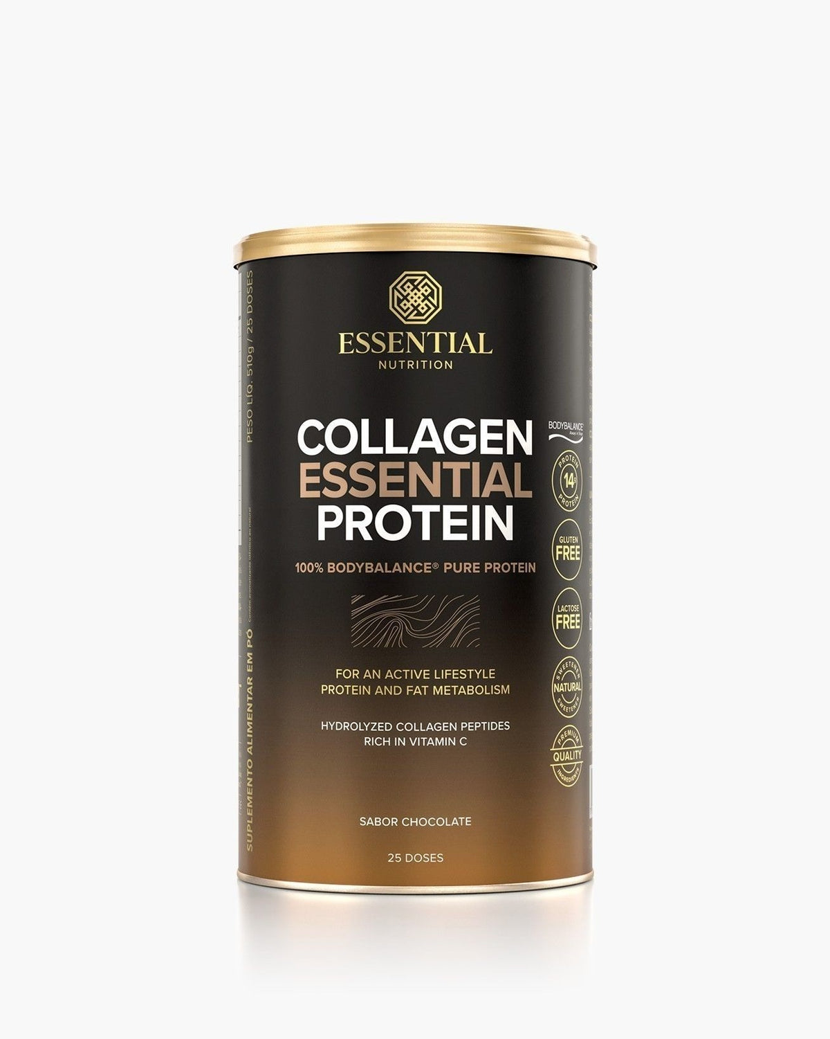Collagen Essential Protein Chocolate Lata 510g | 25 doses